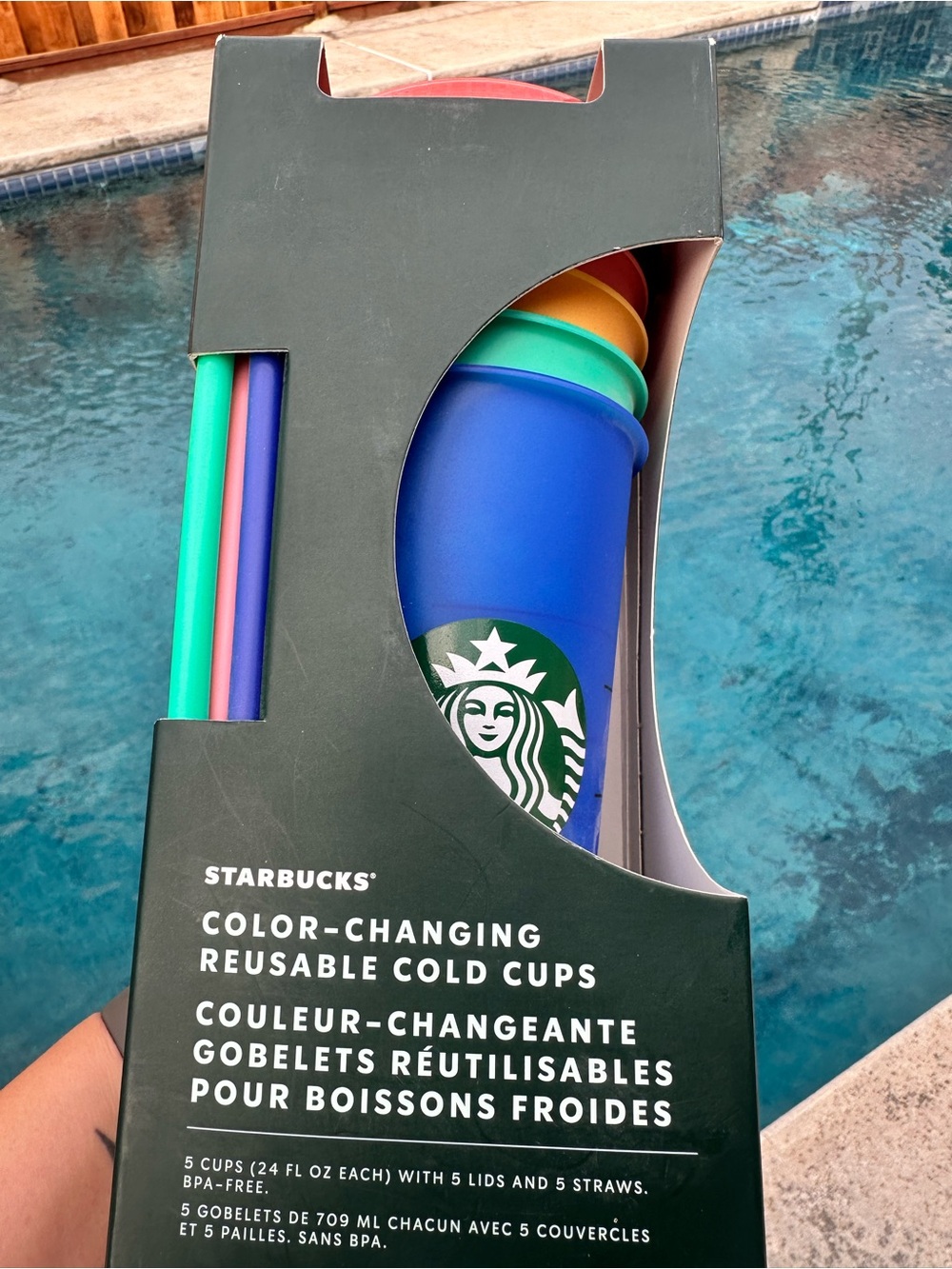 Starbucks Color-Shift Cold Cups in Blue, Green, Pink, Orange, Purple